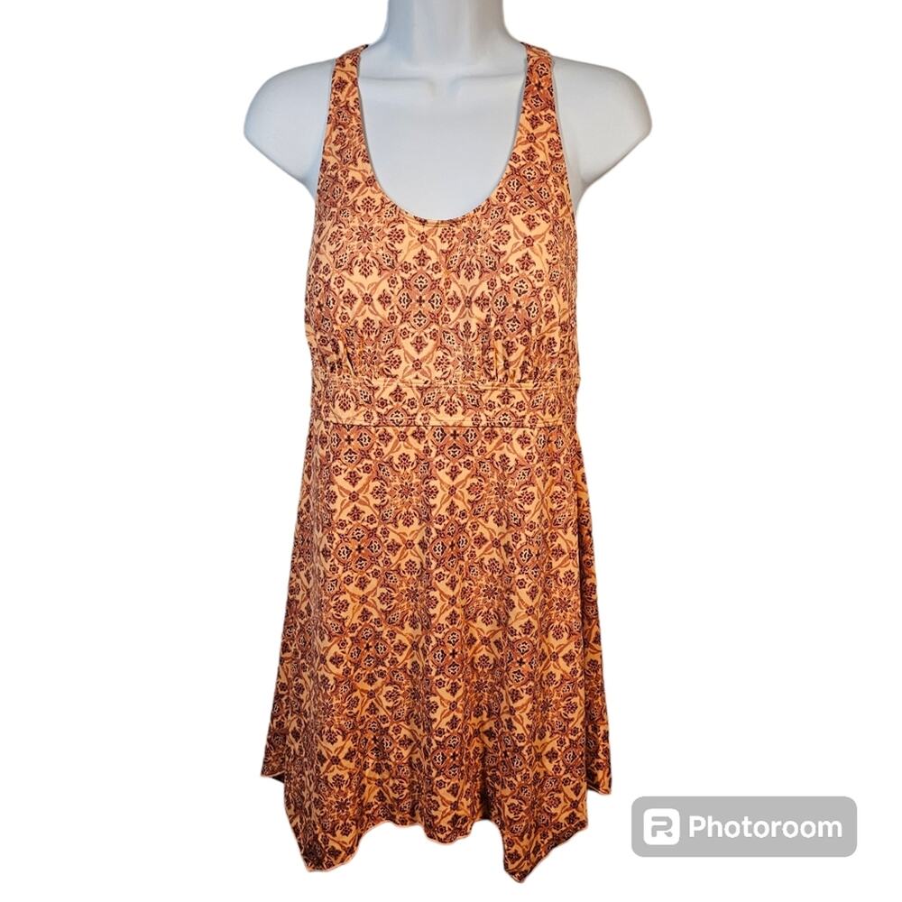 D & Co. Beach Swim Dress Handkerchief Hem Padded Bra Adjustable Straps Size 12